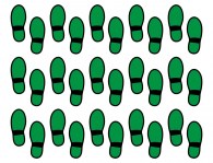 CRNA-VS1 voetstapstickers groen